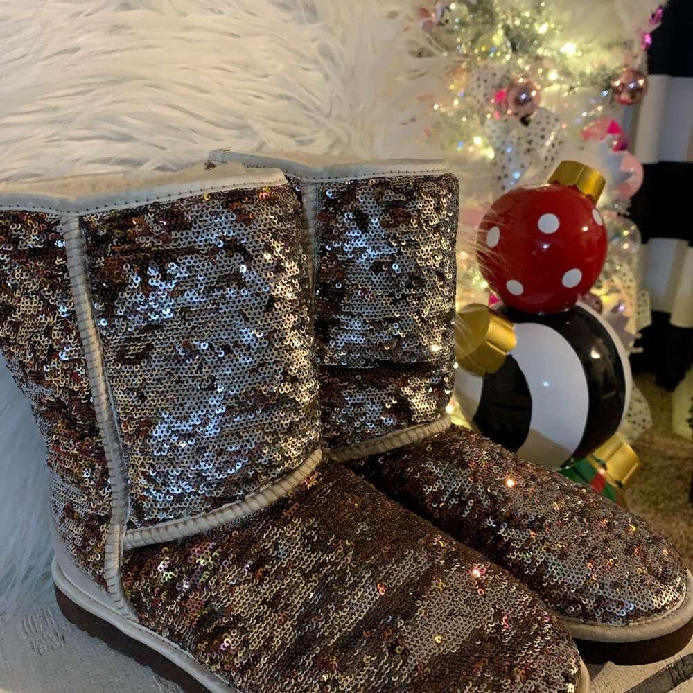 Sequin UGG Boots - Multi Color Golds, Brown and Silver Tones